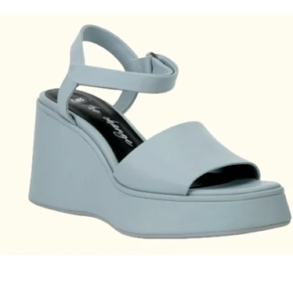 Gianni Bini Blue Wedge Sandals